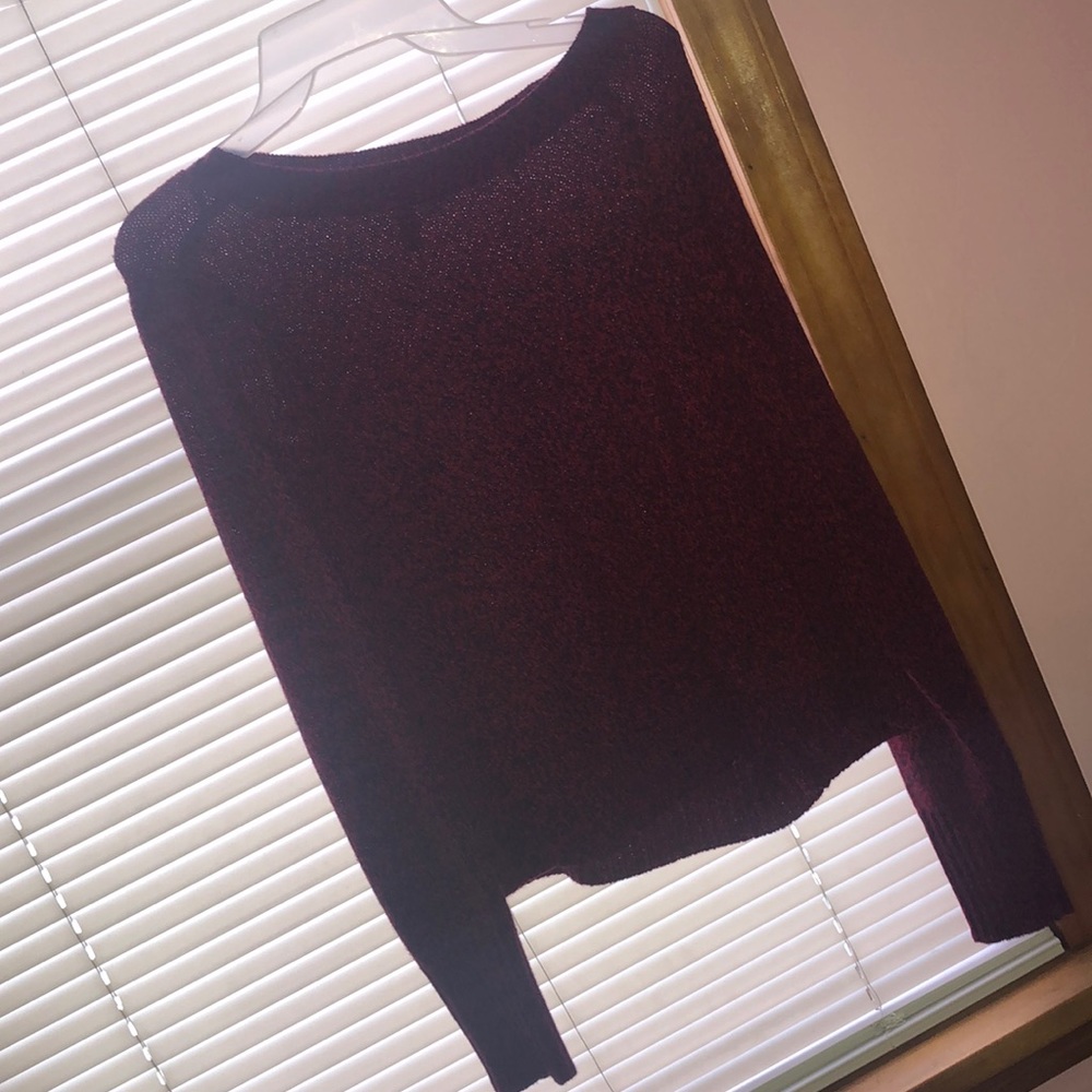 red and blue sweater